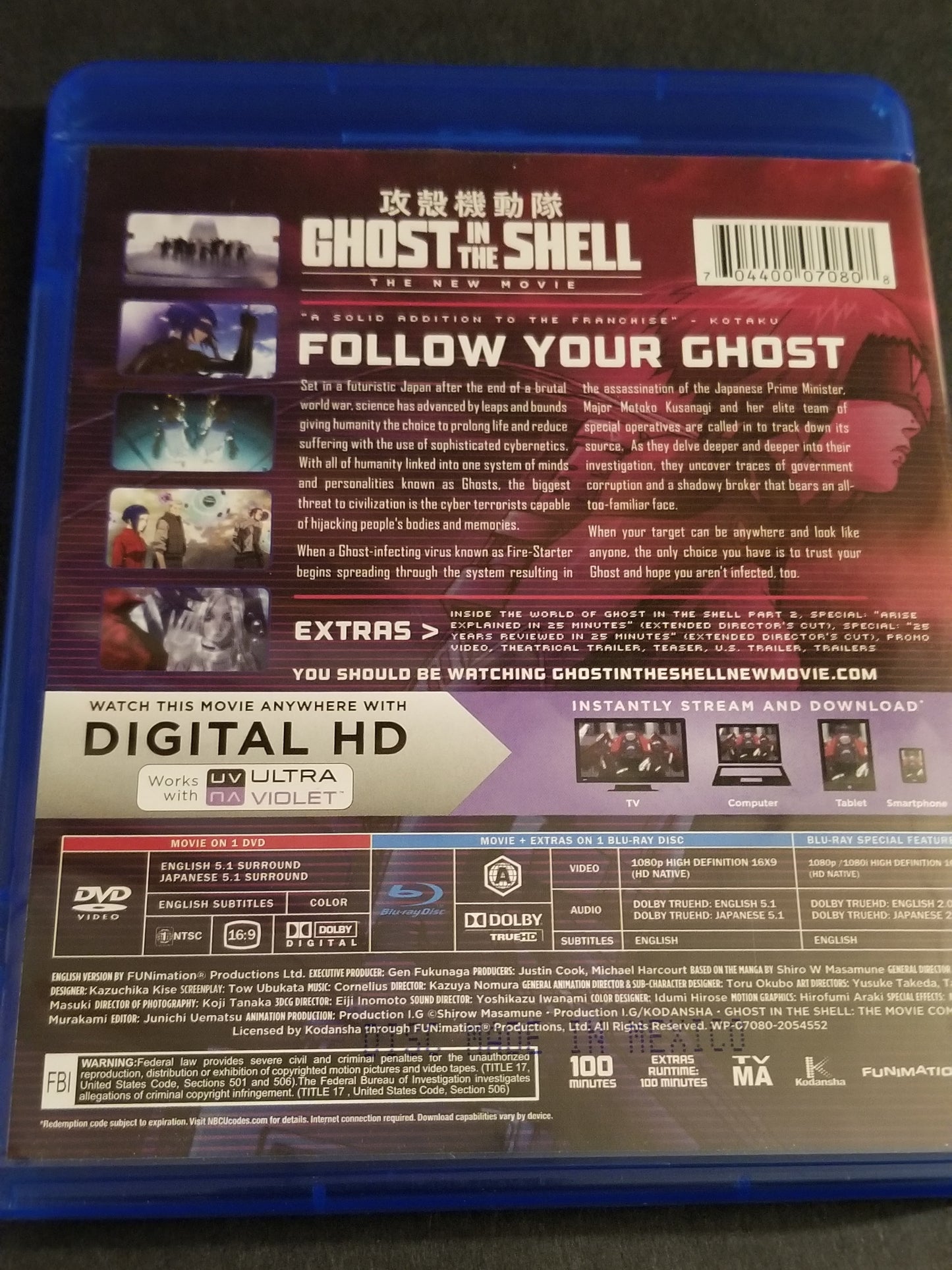 Ghost In The Shell The New Movie Blu-ray + DVD