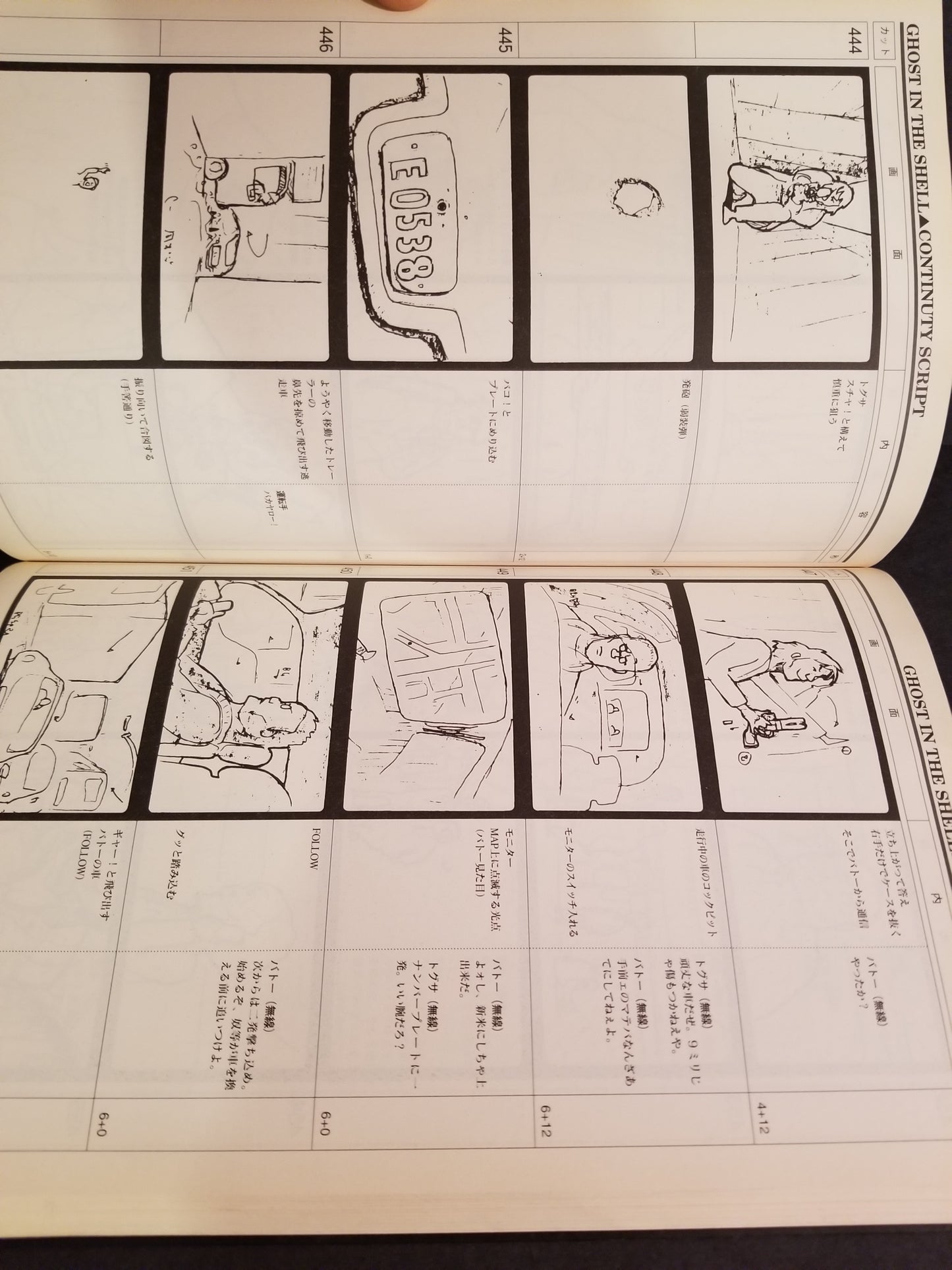 Ghost in the Shell Continuity Script Storyboards Art Book