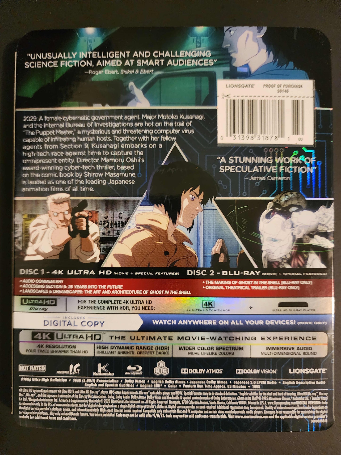 Ghost in the Shell Movie 25th Anniversary 4K + Bluray