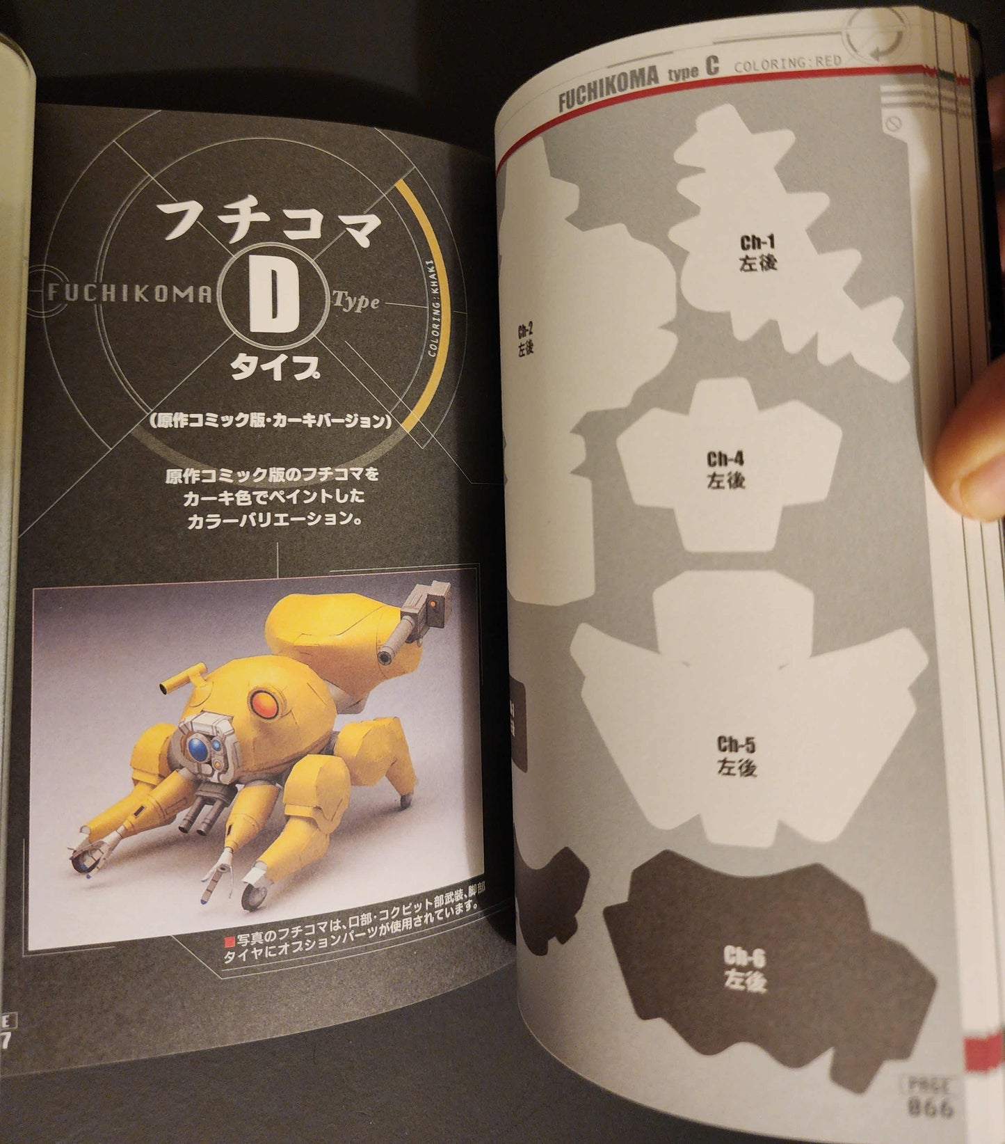Ghost in the Shell Fuchikoma Paper Craft Book
