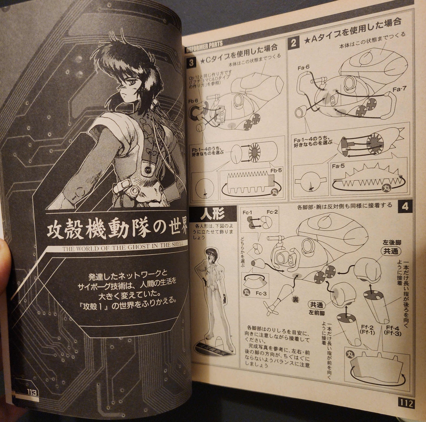 Ghost in the Shell Fuchikoma Paper Craft Book