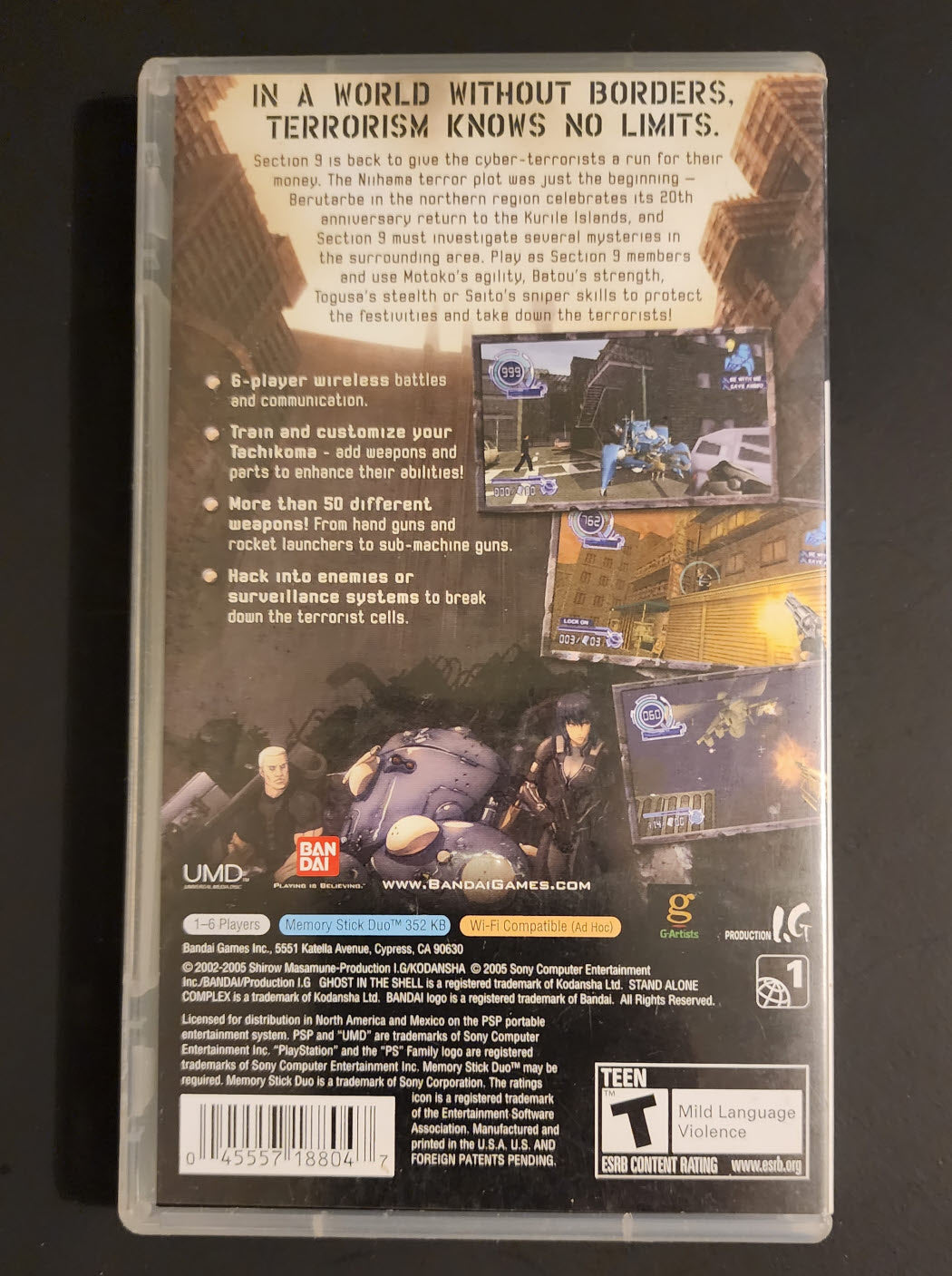 Ghost in the Shell PSP SAC Game