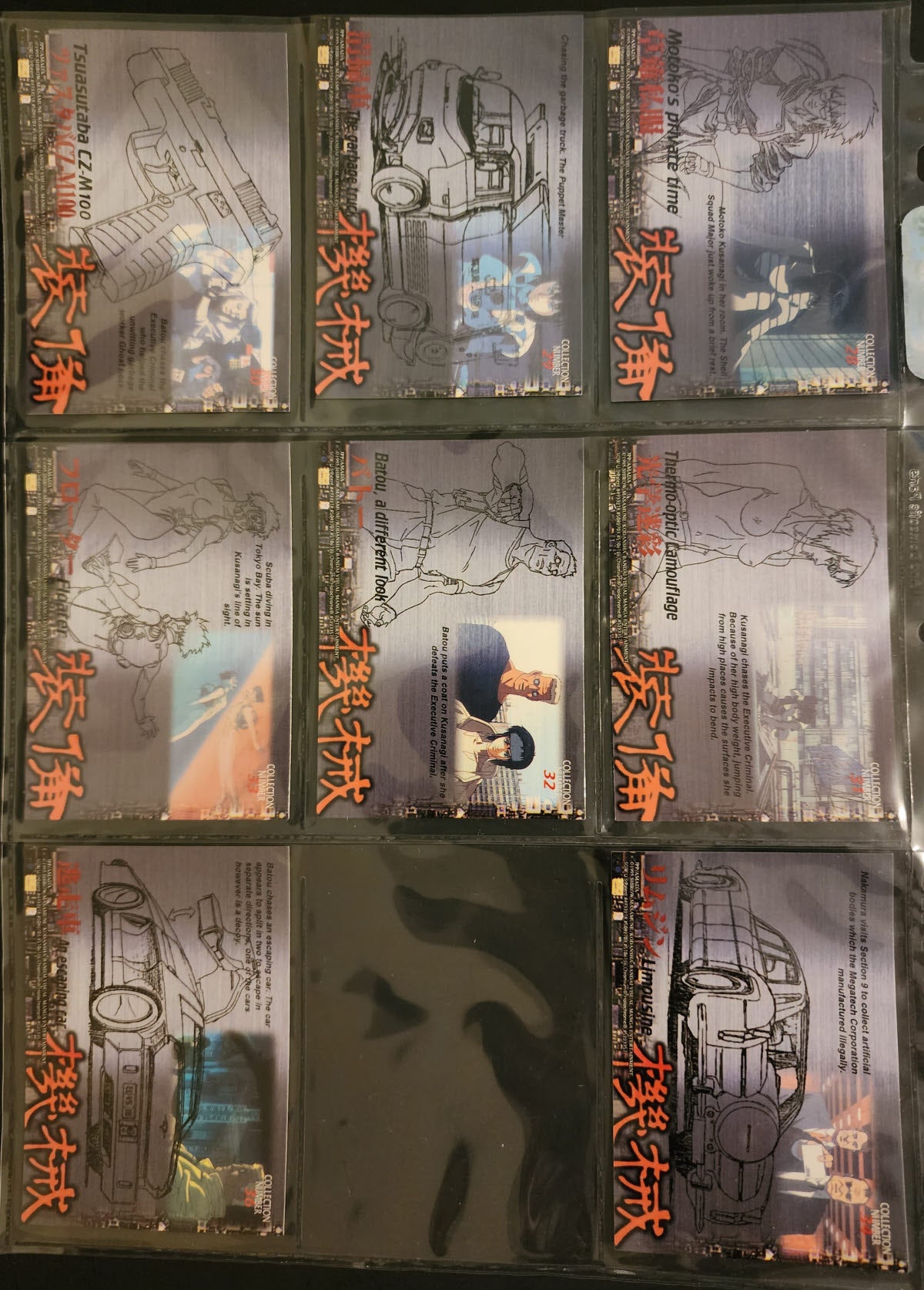 Ghost in the Shell Movie Bandai Cards
